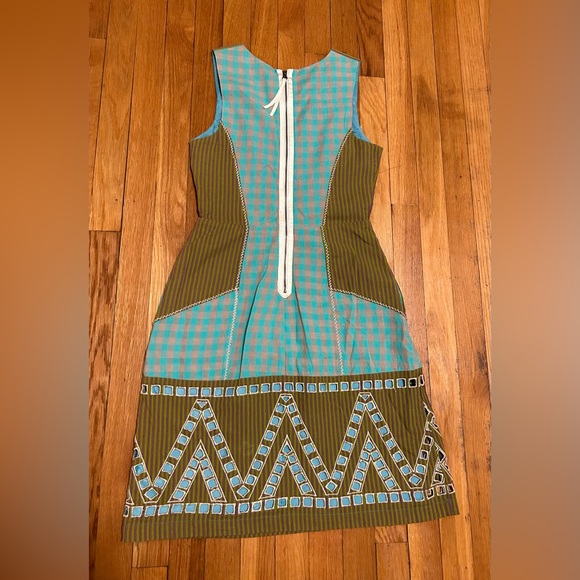 HD In Paris Anthropologie Eyelet Gingham A-Line Dress Women's Size 0. EUC - Picture 8 of 9